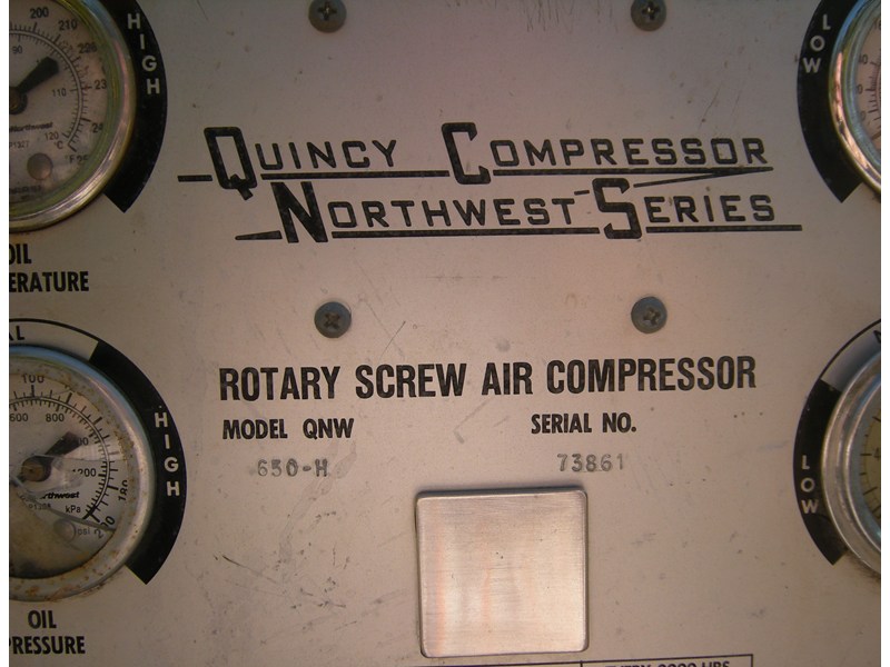 Quincy Compressor 740B       650H Air Compressor